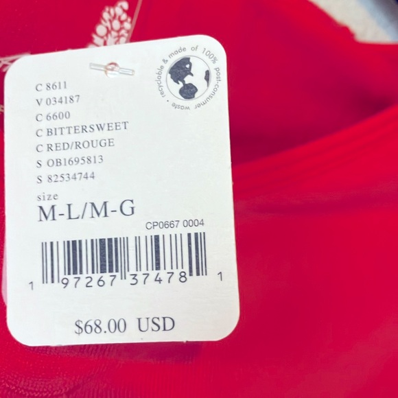 025. FP Movement On The Rise Long-Sleeve Crop Layer | Bittersweet Red NWT - Picture 13 of 13